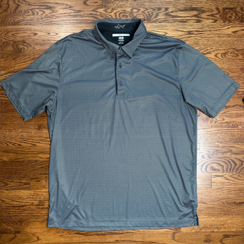 Greg Norman Men’s Collection Play Dry Geometric Polo Golf Rugby Shirt Size XL
